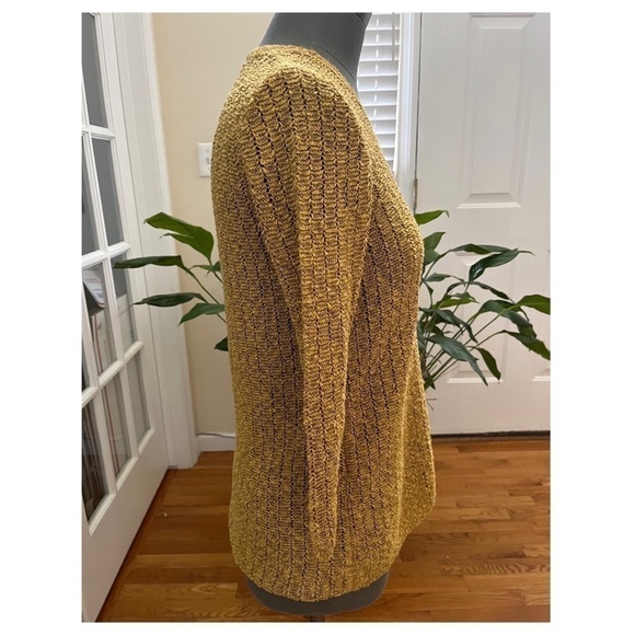 J. Jill Textured Open Stitch V Neck Top Style 223531 - Picture 5 of 14